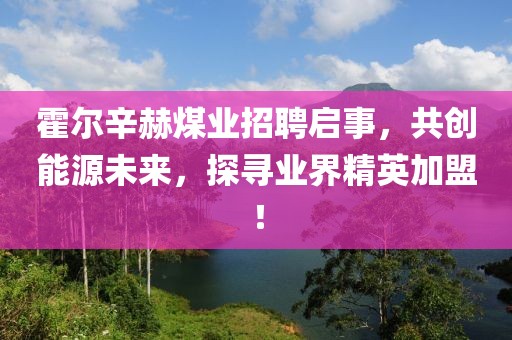 霍爾辛赫煤業(yè)招聘啟事，共創(chuàng)能源未來(lái)，探尋業(yè)界精英加盟！