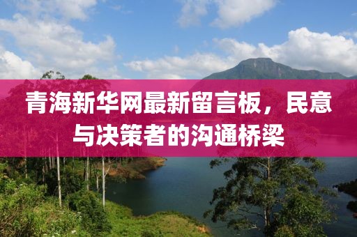 青海新華網(wǎng)最新留言板，民意與決策者的溝通橋梁