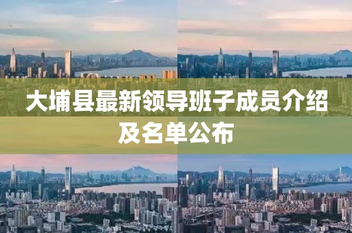 大埔縣最新領(lǐng)導班子成員介紹及名單公布