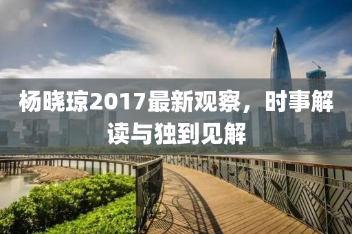 楊曉瓊2017最新觀察，時(shí)事解讀與獨(dú)到見(jiàn)解