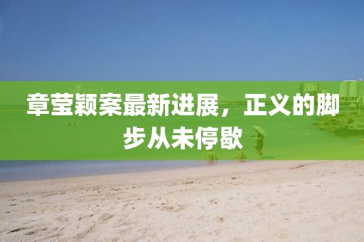 章瑩穎案最新進(jìn)展，正義的腳步從未停歇