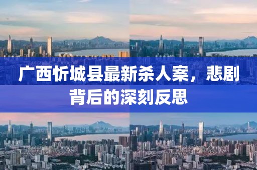 廣西忻城縣最新殺人案，悲劇背后的深刻反思