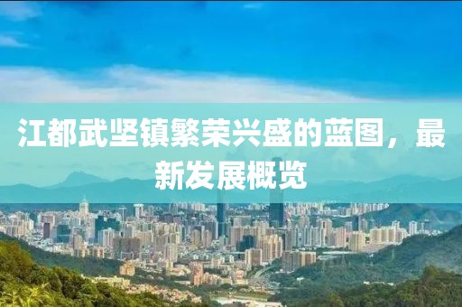 江都武堅(jiān)鎮(zhèn)繁榮興盛的藍(lán)圖，最新發(fā)展概覽