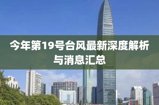 今年第19號臺風(fēng)最新深度解析與消息匯總