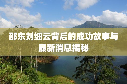 邵東劉細(xì)云背后的成功故事與最新消息揭秘