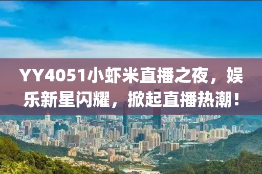 YY4051小蝦米直播之夜，娛樂(lè)新星閃耀，掀起直播熱潮！