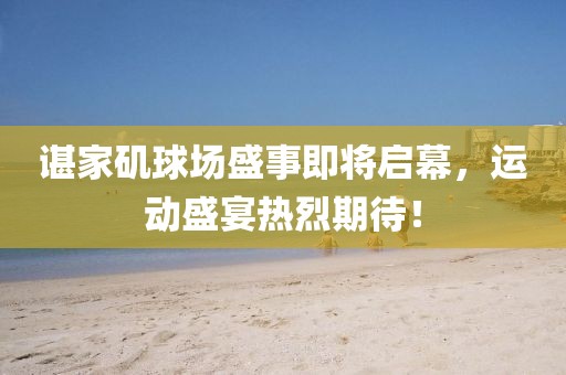 諶家磯球場盛事即將啟幕，運動盛宴熱烈期待！
