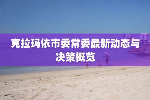 克拉瑪依市委常委最新動態(tài)與決策概覽