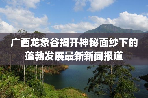 廣西龍象谷揭開(kāi)神秘面紗下的蓬勃發(fā)展最新新聞報(bào)道