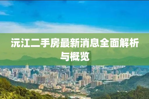 沅江二手房最新消息全面解析與概覽