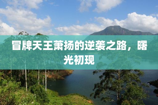 冒牌天王蕭揚的逆襲之路，曙光初現(xiàn)