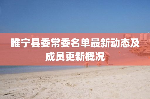 睢寧縣委常委名單最新動態(tài)及成員更新概況