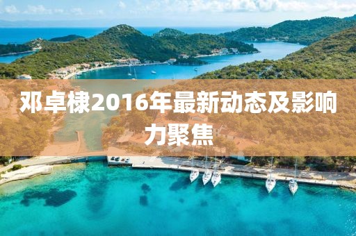 鄧卓棣2016年最新動態(tài)及影響力聚焦
