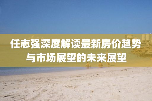 任志強(qiáng)深度解讀最新房價趨勢與市場展望的未來展望