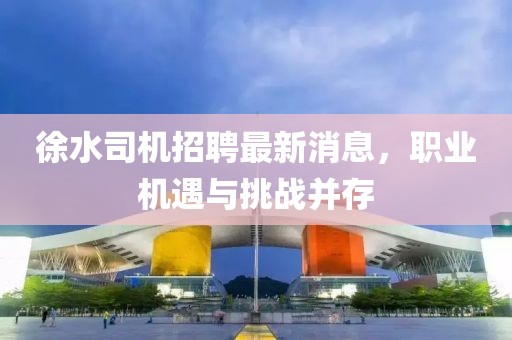 徐水司機招聘最新消息，職業(yè)機遇與挑戰(zhàn)并存