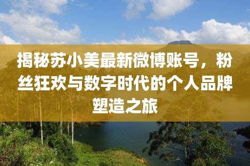 揭秘蘇小美最新微博賬號，粉絲狂歡與數(shù)字時代的個人品牌塑造之旅
