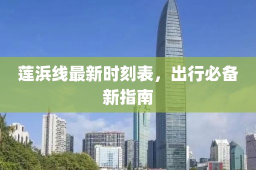 蓮浜線最新時刻表，出行必備新指南