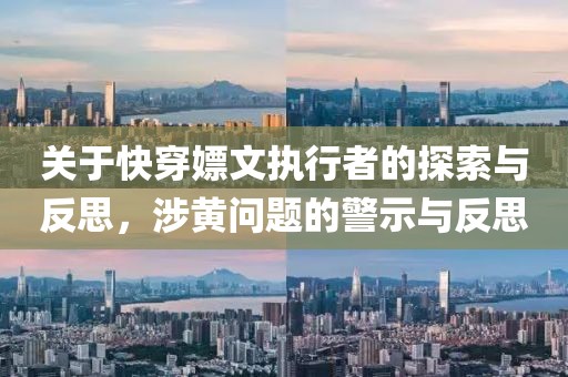 關(guān)于快穿嫖文執(zhí)行者的探索與反思，涉黃問題的警示與反思