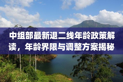 中組部最新退二線年齡政策解讀，年齡界限與調(diào)整方案揭秘