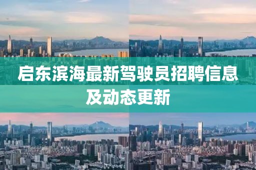 啟東濱海最新駕駛員招聘信息及動(dòng)態(tài)更新