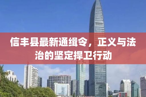 信豐縣最新通緝令，正義與法治的堅(jiān)定捍衛(wèi)行動(dòng)
