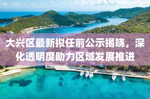 大興區(qū)最新擬任前公示揭曉，深化透明度助力區(qū)域發(fā)展推進(jìn)