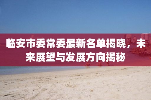 臨安市委常委最新名單揭曉，未來展望與發(fā)展方向揭秘