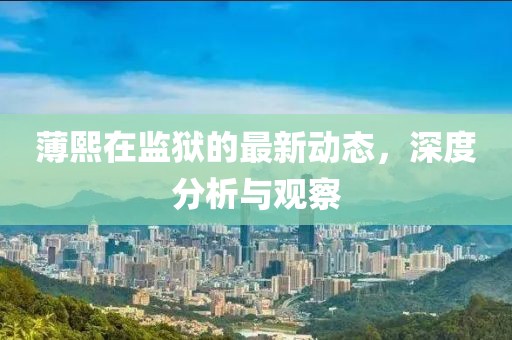 薄熙在監(jiān)獄的最新動態(tài)，深度分析與觀察